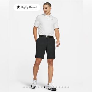 Nike Men's Black Flat Front Golf Shorts